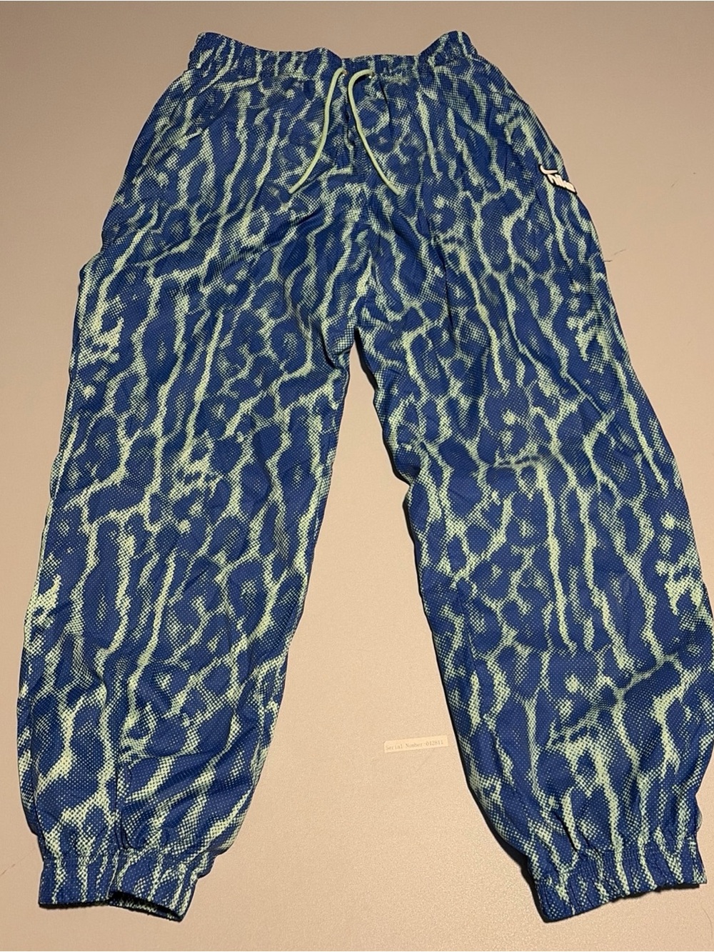 Nike Sportswear Animal Print Woven Jogger Womens Sz S Blue Green DC0025 430